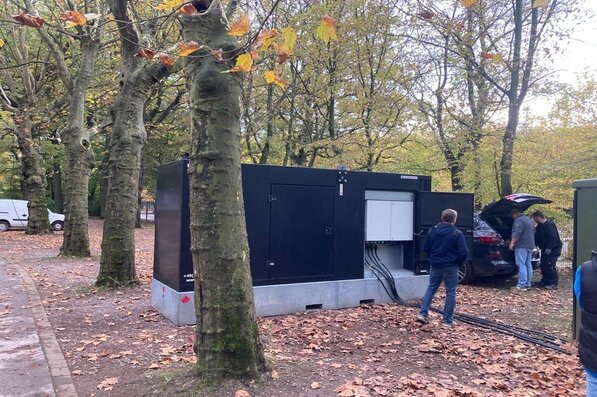 © GelsenTrabPark, selbst der stärkste Generator konnte den Anforderungen des Flutlichtes leider nicht gerecht werden.